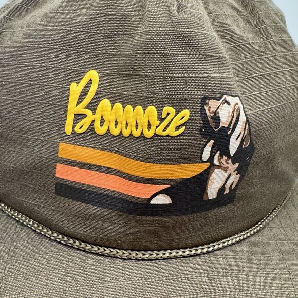 NWOT Coal Headwear Hat Cap Rope  Adjustable Zip Back Basset Hound Dog "Boooooze" - Picture 2 of 14